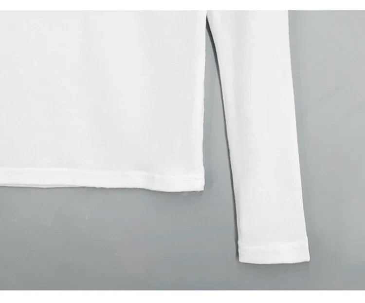 Korean Style Slim Fit Cotton Long Sleeve T Shirt for Women Soft Transparent Summer Tee