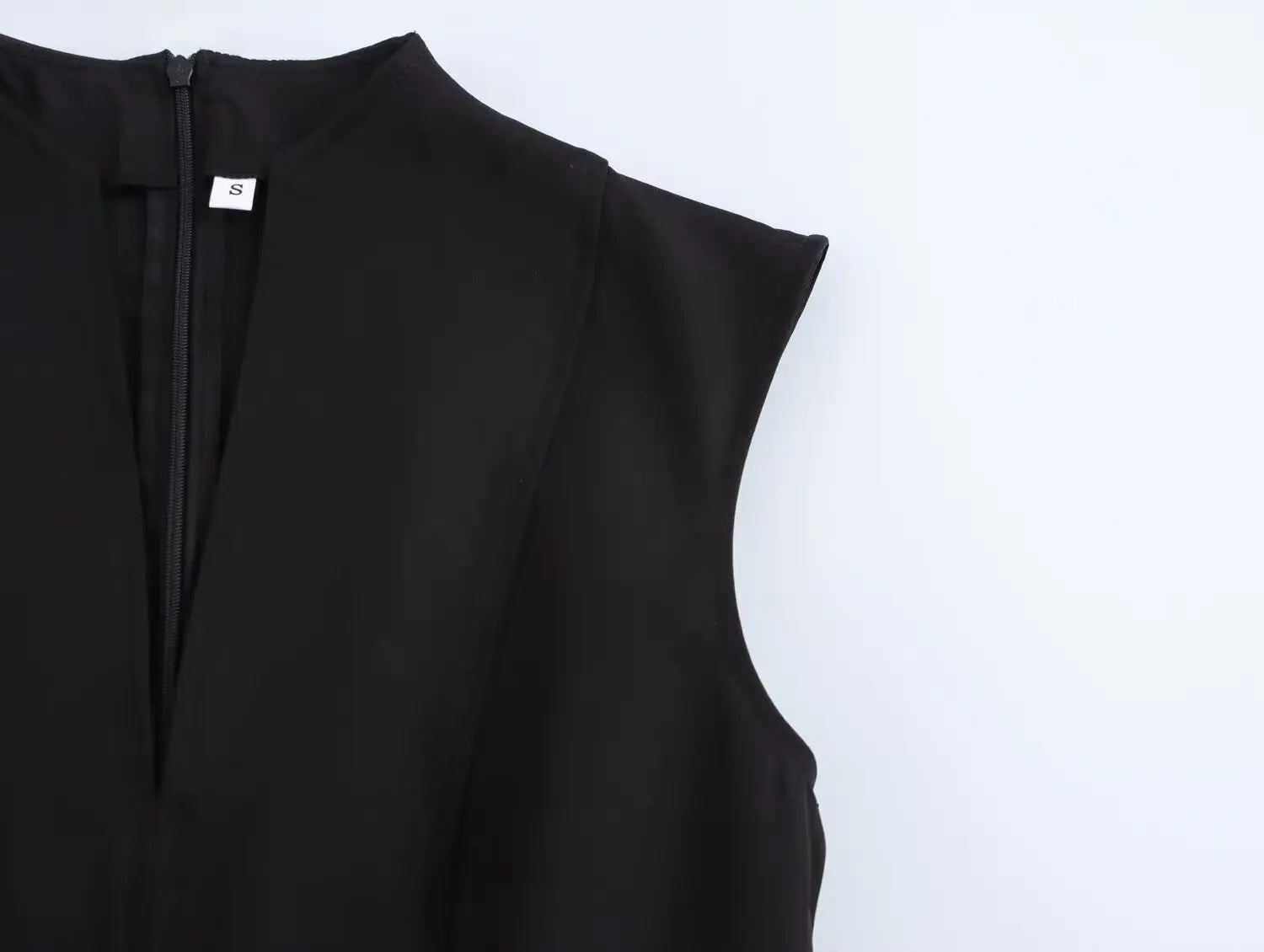 Womens Pleated Sleeveless Party Dress with Back Zipper