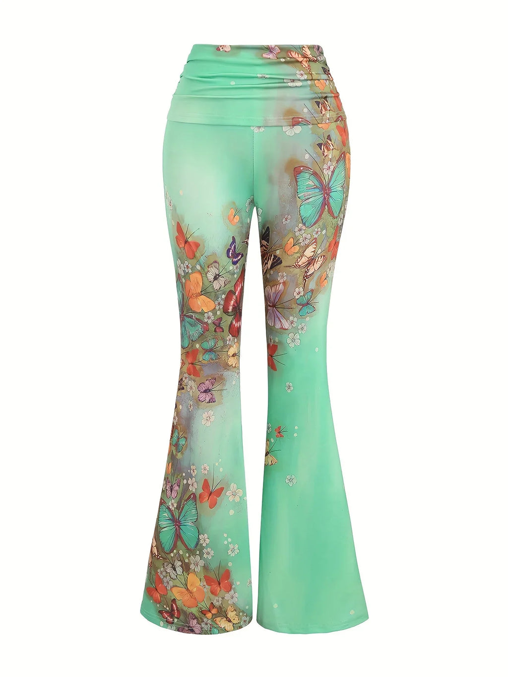 Butterfly Lace Cross Vest and Wide-Leg Trousers Two-Piece Fashion Suit