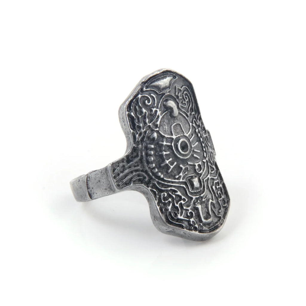 Dark Souls Adjustable Gemstone Ring Chrysanthemum Design for Cosplay Jewelry Accessories