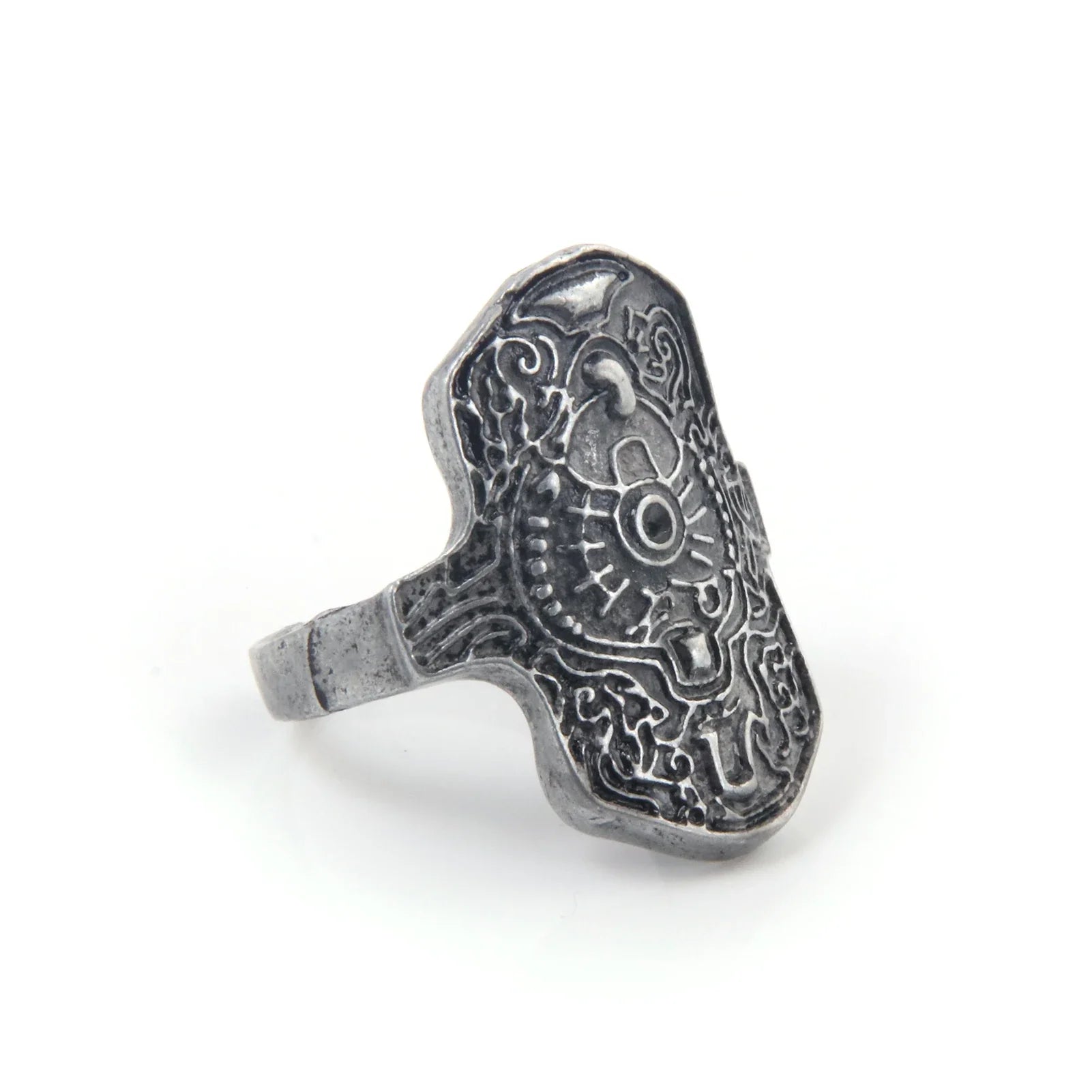 Dark Souls Adjustable Gemstone Ring Chrysanthemum Design for Cosplay Jewelry Accessories