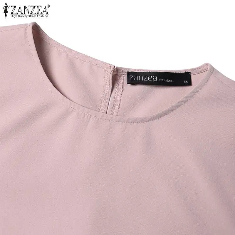 Summer Dress For Women Short Sleeve Knee Length With Pockets