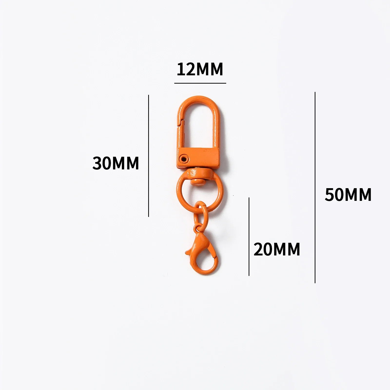 Colorful Carabiner Clasp Key Chain Rotating Keyrings for DIY Key Chain Bags and Pendants Accessories 10 50 100 Pcs Set