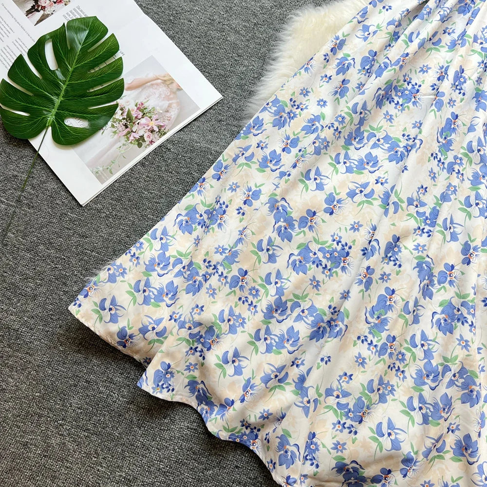 Floral Print Off Shoulder Summer Beach Dress For Women