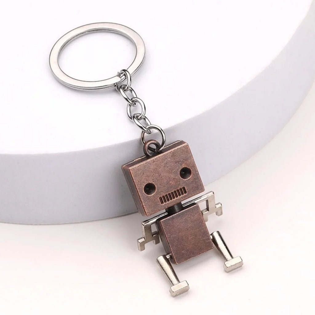 Creative Movable Robot Keychain Cute Cartoon Pendant for Fun and Playful Accessory