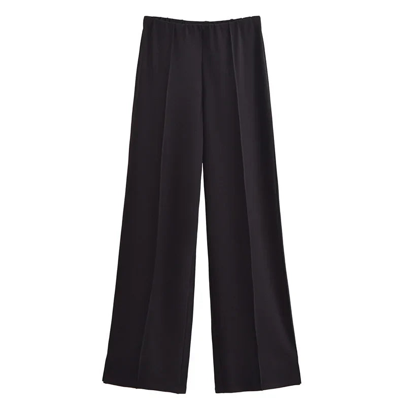 Pleated Long Sleeve Two Piece Pant Set for Women Comfortable Spring Sweatsuit