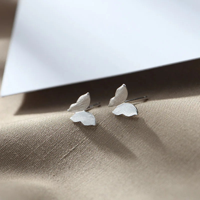 925 Silver Mini Star Heart Butterfly Stud Earrings for Women Hypoallergenic Daily Wear
