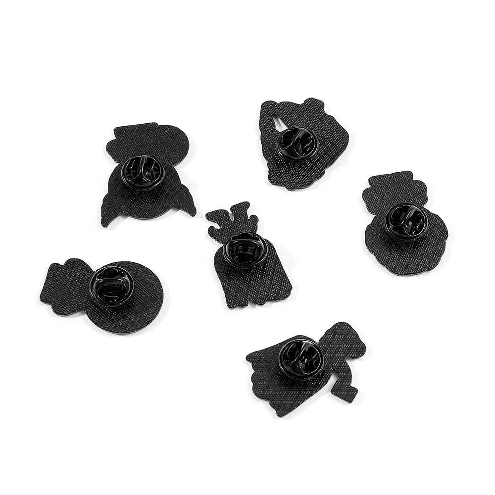 6 Pcs Creative Spider Man and Hulk Enamel Pins Set Unique Metal Badges for Backpacks and Clothing Jewelry