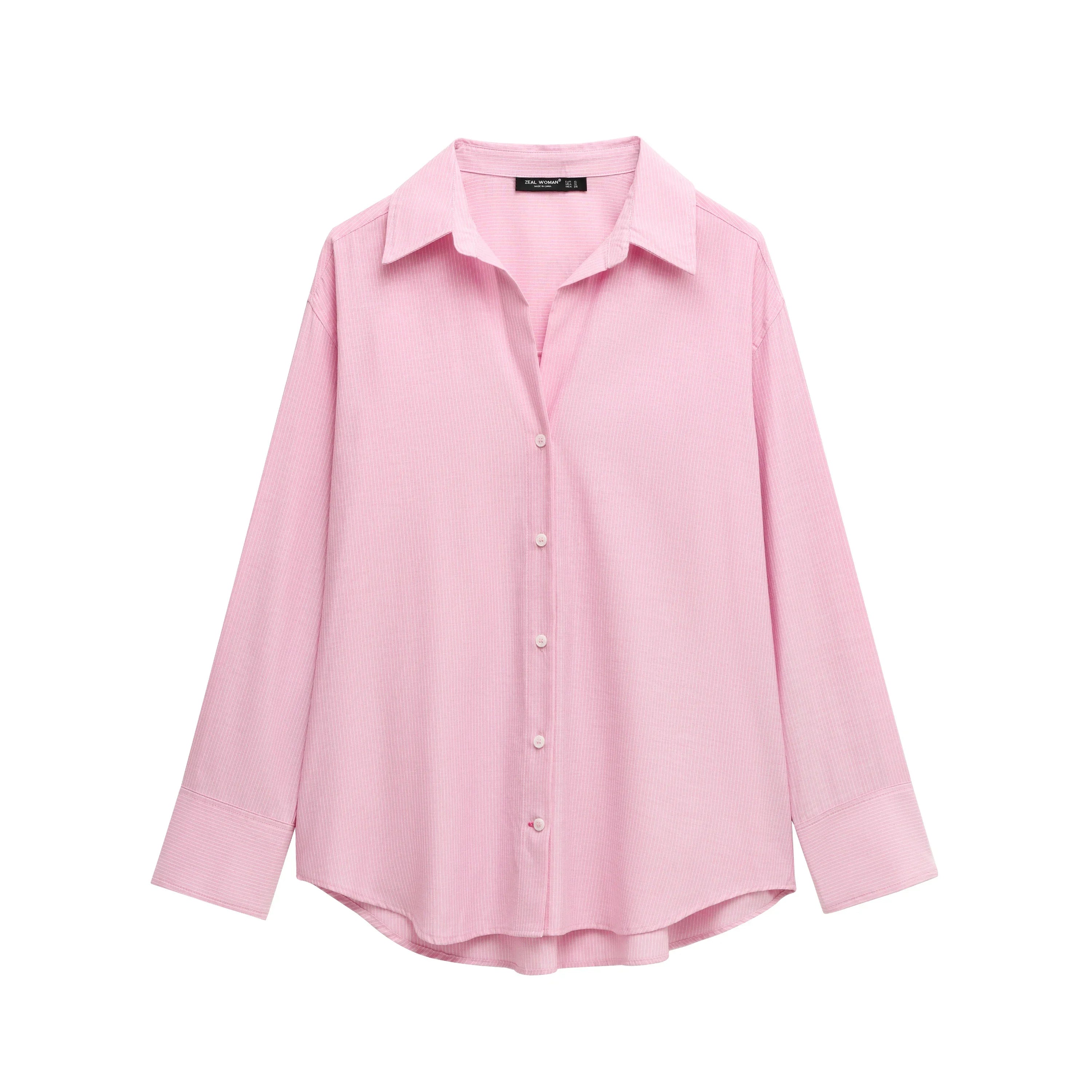 Women's Button Up Long Sleeve Shirt Blouse Casual Streetwear Top for Spring and Summer
