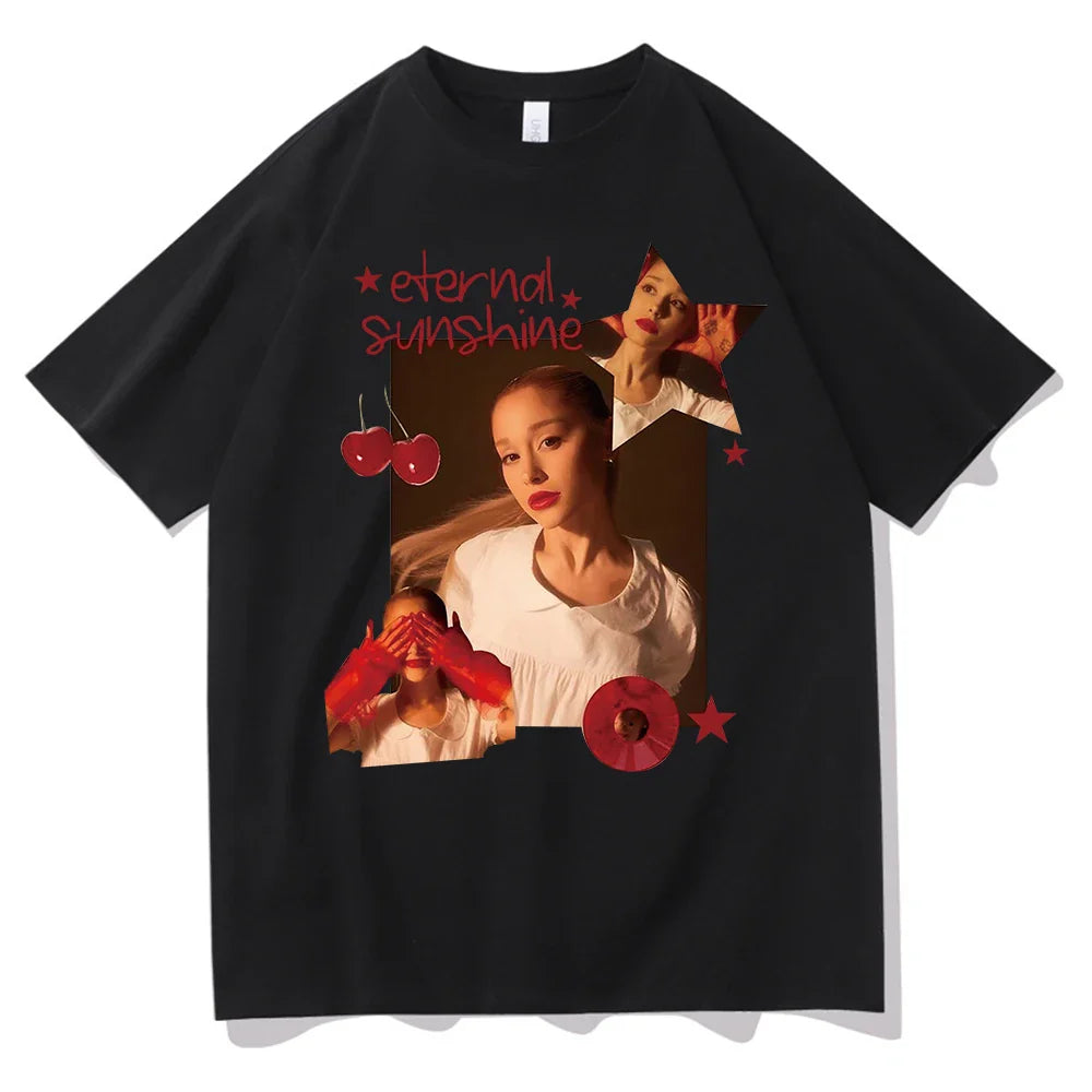 Ariana Grande Eternal Sunshine Cotton Short Sleeve T-Shirt for Women Summer Fans Gift