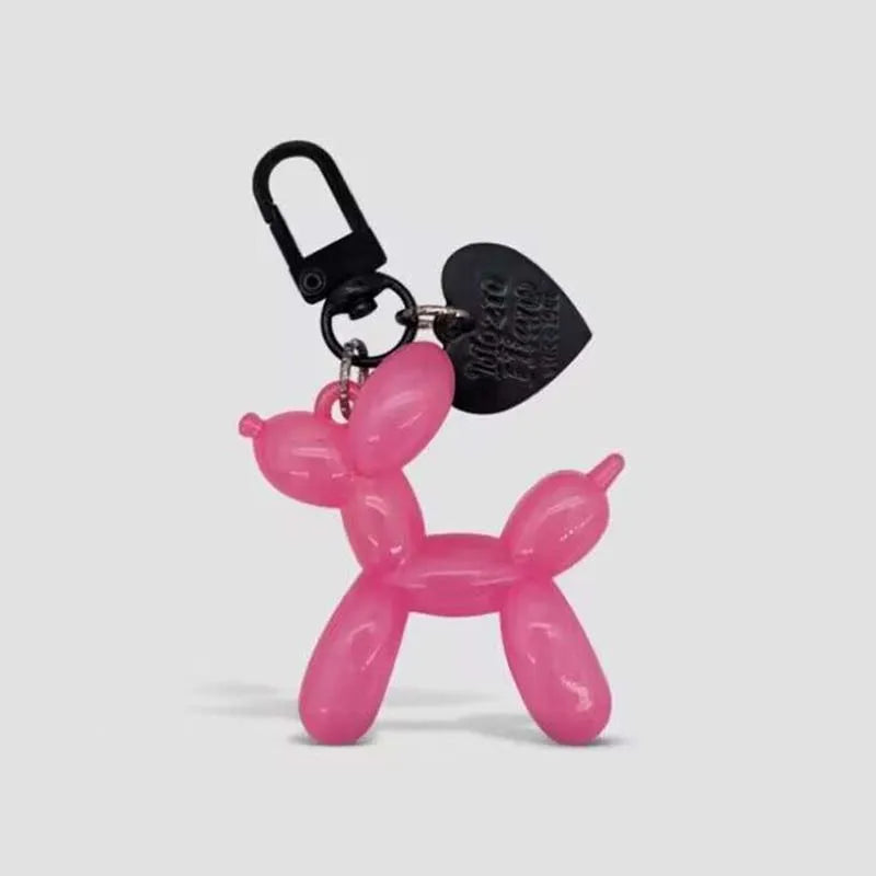Punk Y2K Balloon Dog Keychain for Women Stylish Bag Pendant Jewelry Accessory