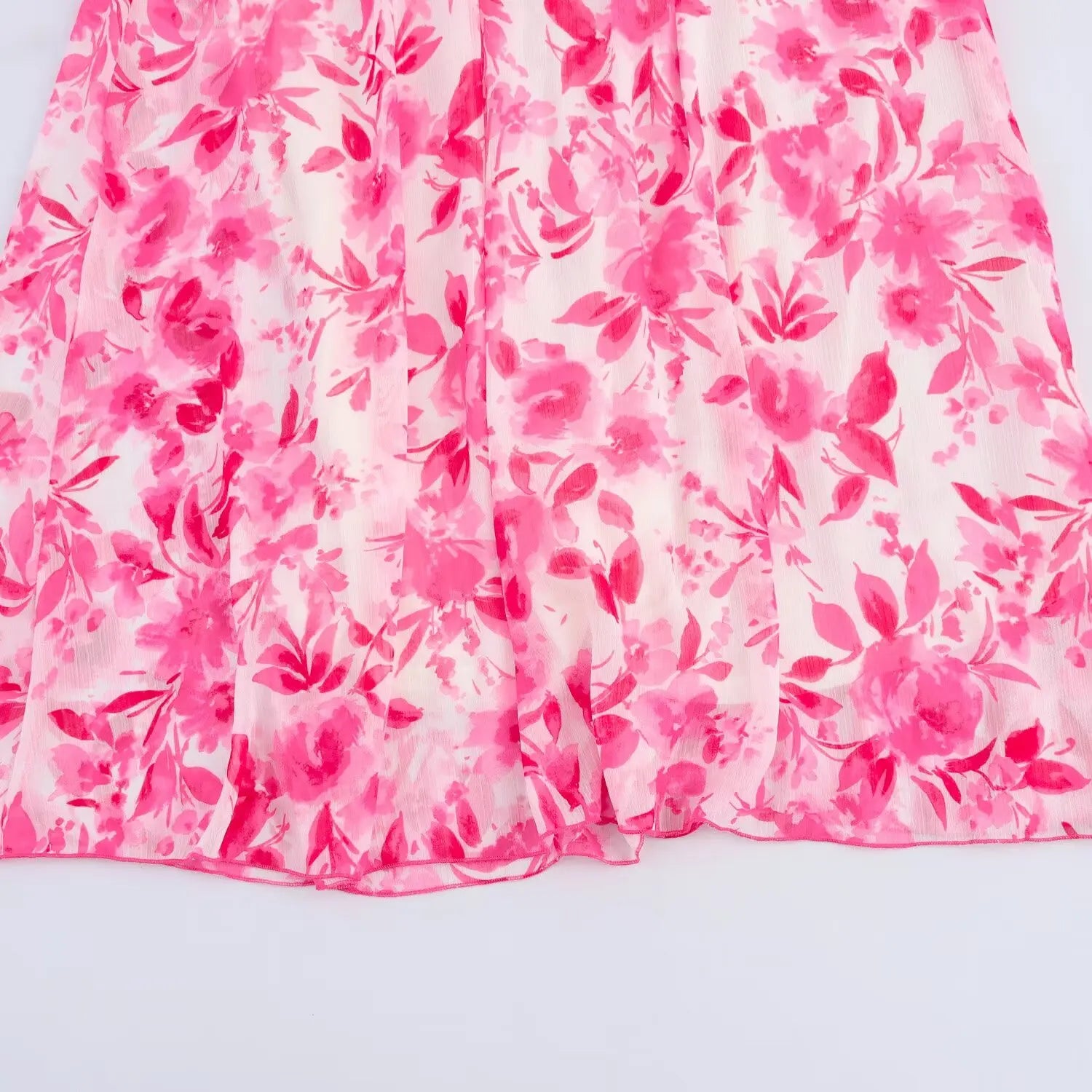 Casual V Neck Printed Belted Long Sleeve Dress For Women