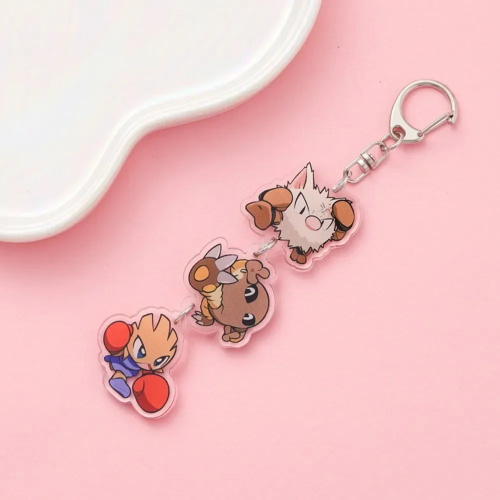 Cute Anime Acrylic Keychain Accessory Cartoon Car Bag Pendant Gift for Friends Fans