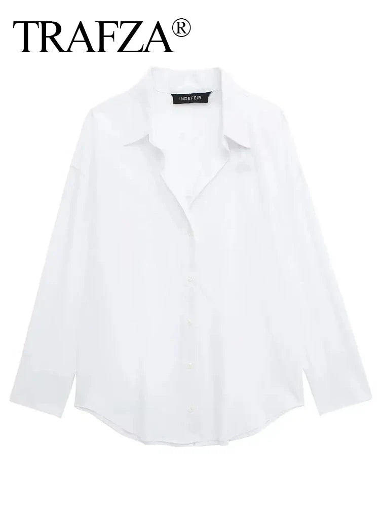 Women's Vintage Long Sleeve Blouse Oversized Striped V Neck Office Shirt Elegant Textured Top