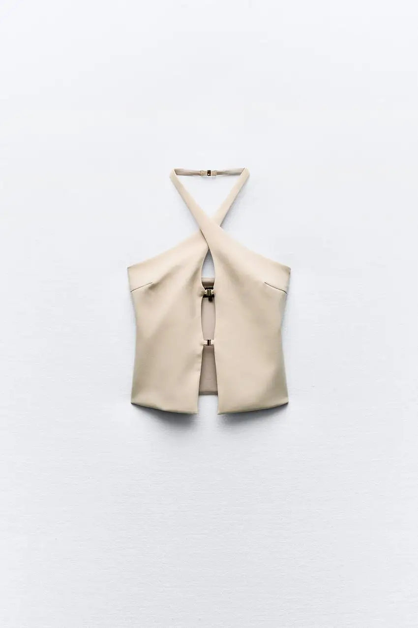 Backless Cutout Mini Dress For Women Sleeveless Style