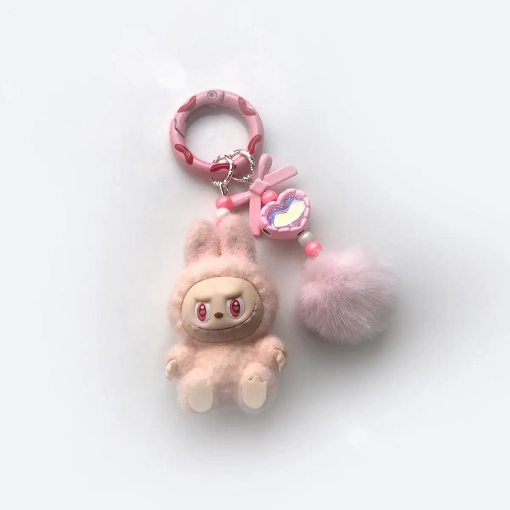 Mini Keychain Cartoon 3D Doll Pendant for Students School Bags and Car Keys