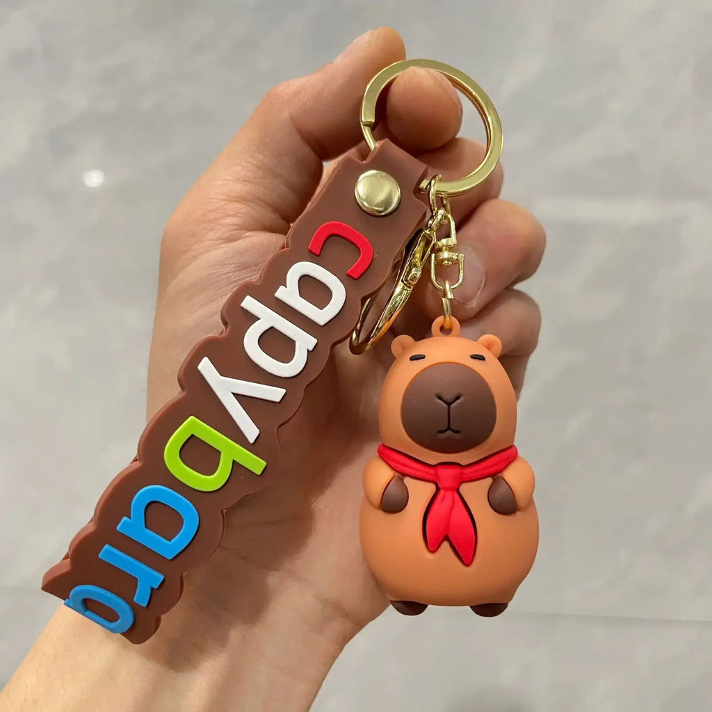Capybara Keychain Soft PVC Cute Key Accessories for Boys and Girls Ideal Party Gifts