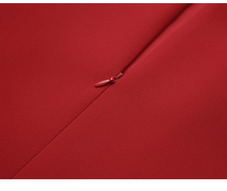 Floral Embroidery Chiffon Dress With Polo Collar For Office