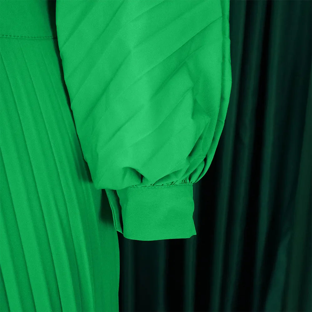 Elegant Two-Piece Women's Pants Set with O Neck Full Sleeve Blouse and High Waisted Wide Leg Trousers Fashionable Matching Outfit