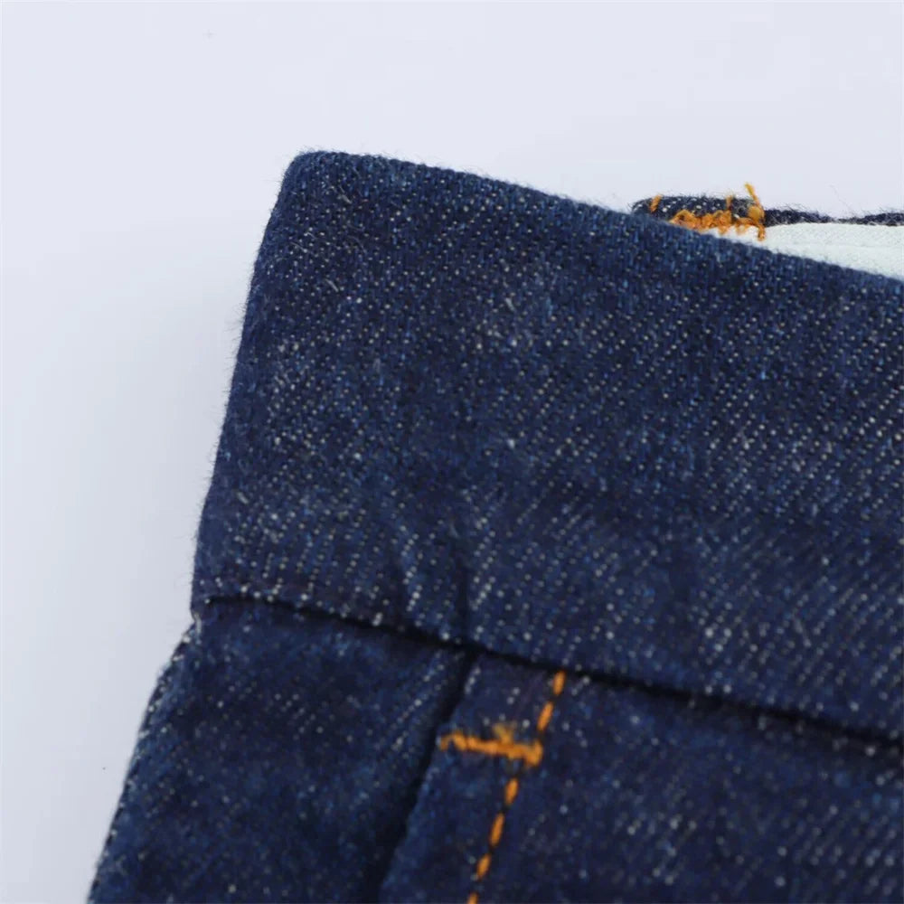 Women Denim Set Loose Fit Button Down Shirt and Wide Leg Pants Casual Outfit