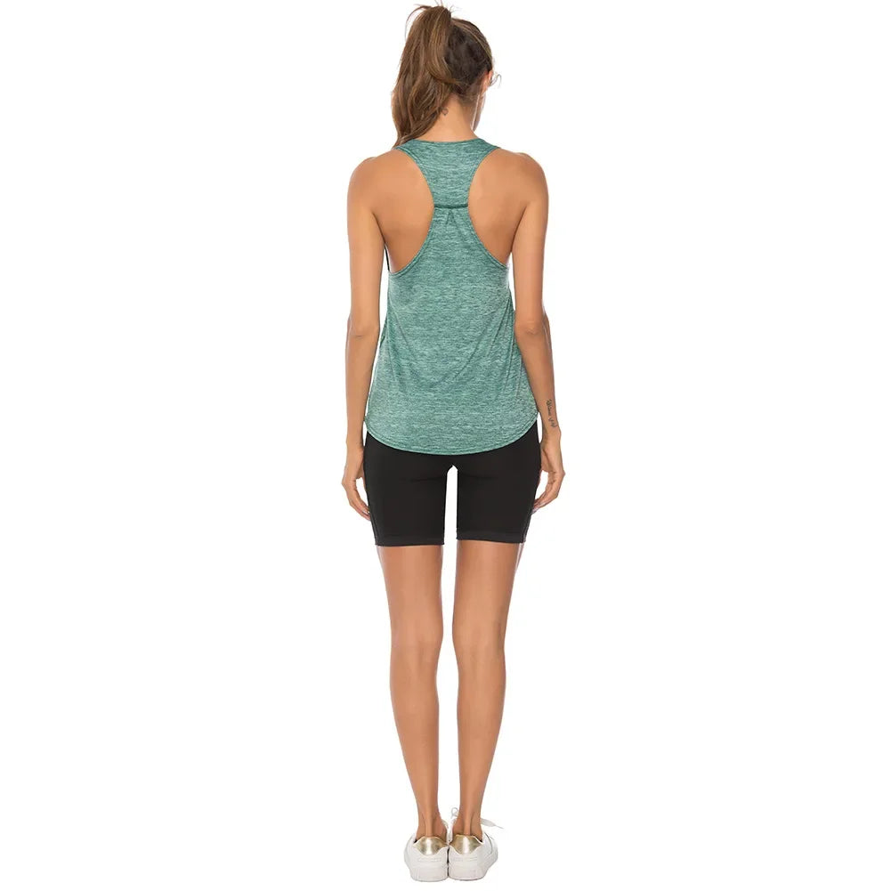 Women's Sleeveless Basic Tanks for Workout and Running - Quick Drying Breathable Sports Vest