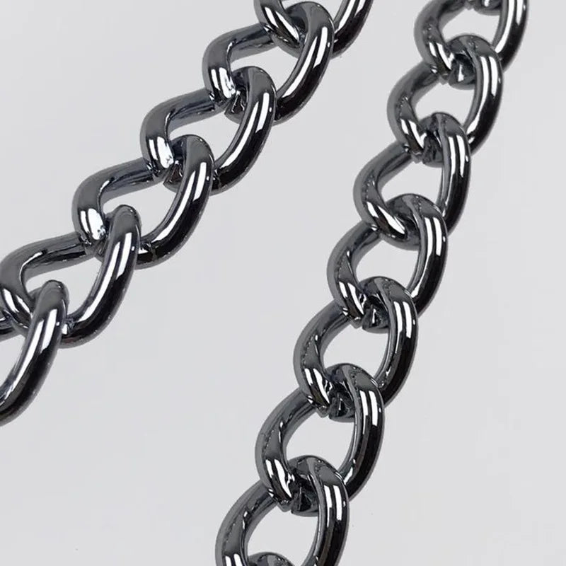 Punk Style Stainless Steel Waist Chain for Jeans and Hip-Hop Fashion Accessories