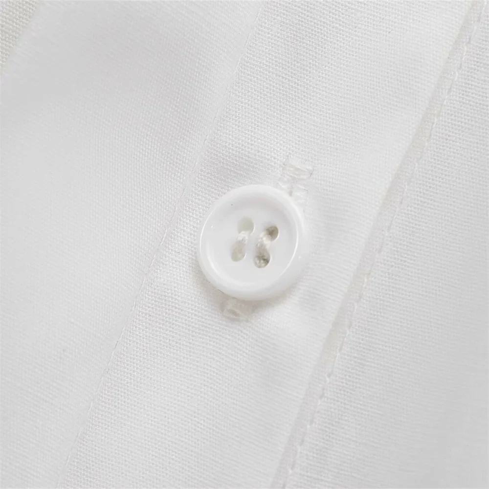 Women's Casual Long Sleeve Shirt with Butterfly Knot and Wave Point Pattern Single Breasted Stylish Blouse