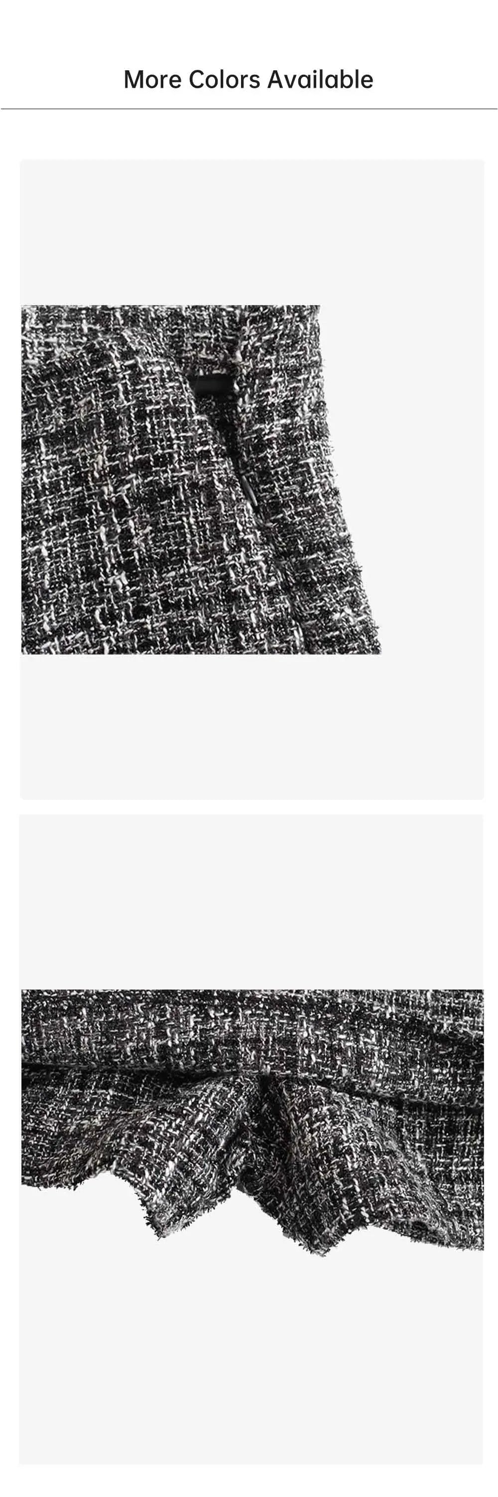 Casual Checkered Two-Piece Women's Suit Set with Short Coat and Half Skirt for Stylish Versatile Wear