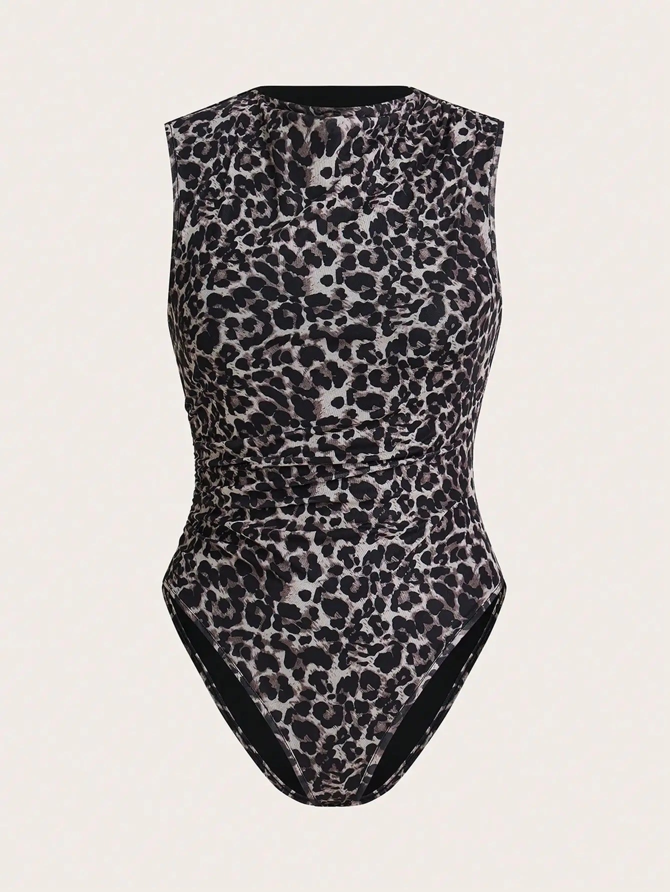 Leopard Print Sleeveless Jumpsuit with Tight Waist Multi-Color Design for Spring and Summer Outdoor Wear