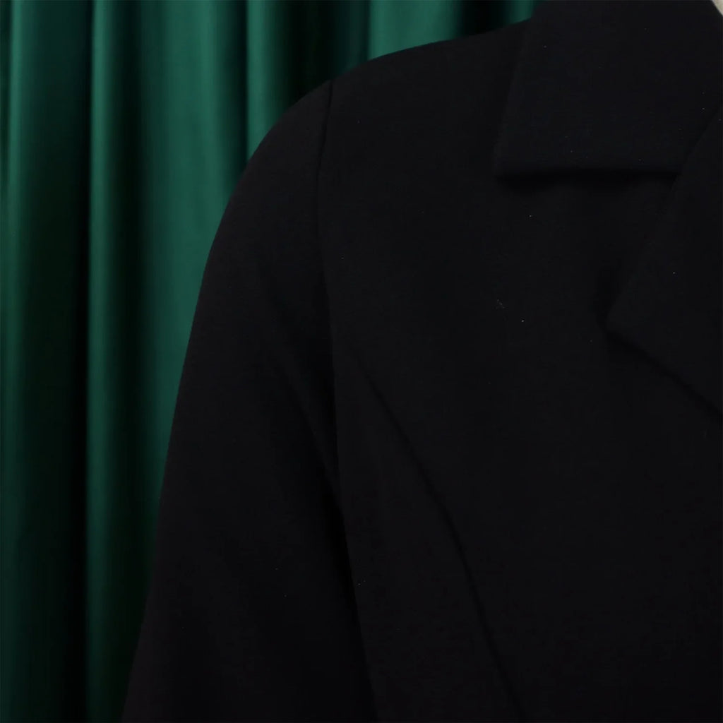 Elegant Blazer Dress For Women Notched Collar Full Sleeve