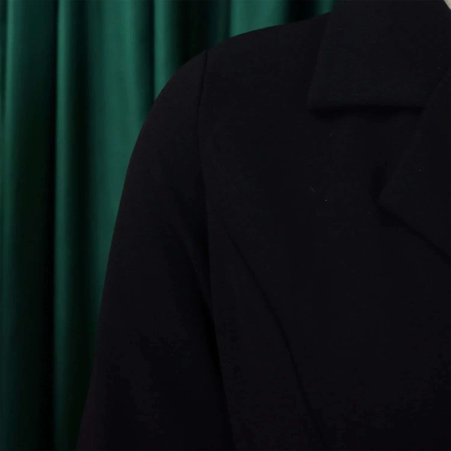 Elegant Blazer Dress For Women Notched Collar Full Sleeve