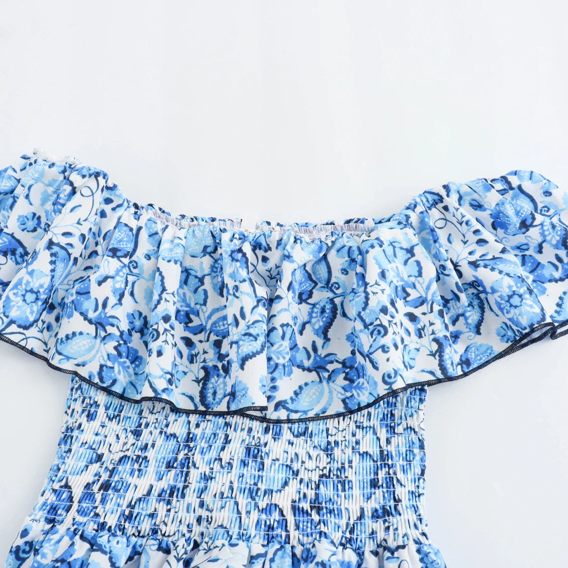 Off Shoulder Floral Print Long Vest Dress For Women