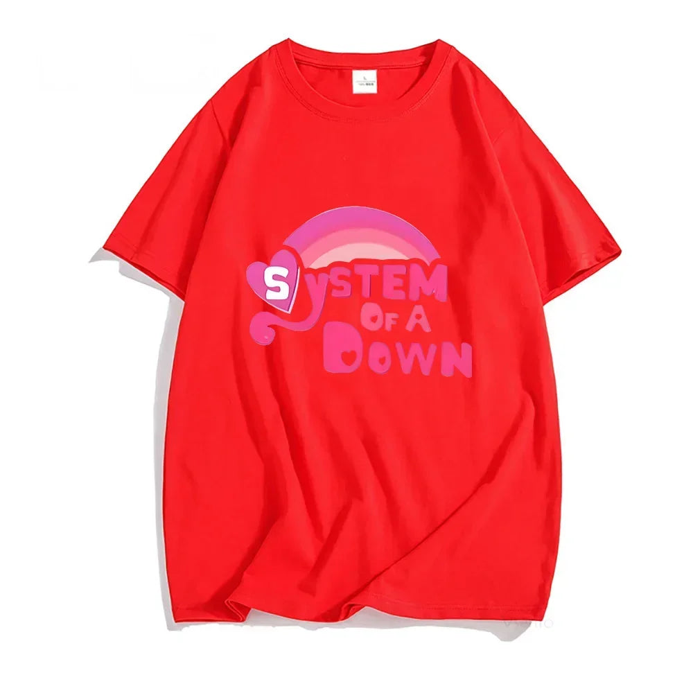 System Of A Down Vintage Retro Graphic T Shirts for Men and Women Short Sleeve Streetwear