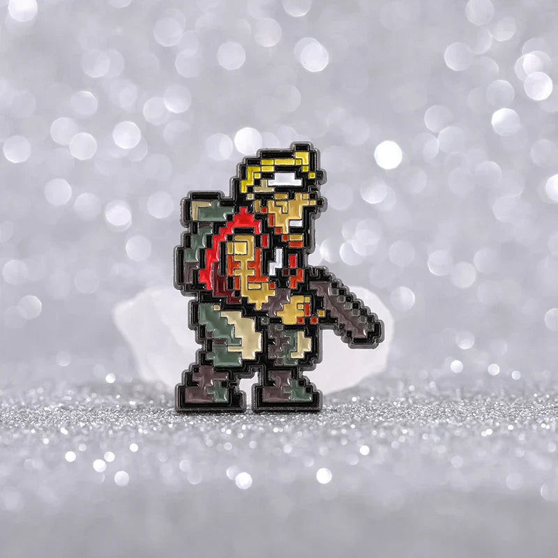 Shooting Game Enamel Pin Cool Brooch for Men Anime Fans Jewelry Accessory