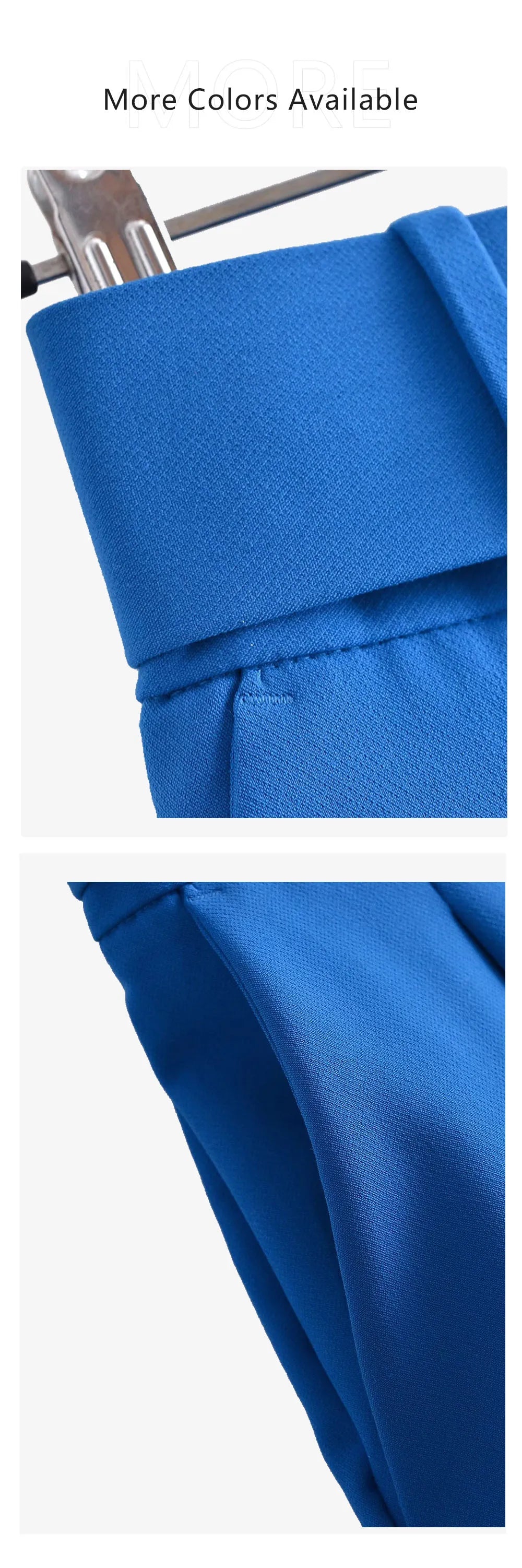 Women's Solid Color Suit Set with Buckle Free Belt Design for Spring and Summer Fashion