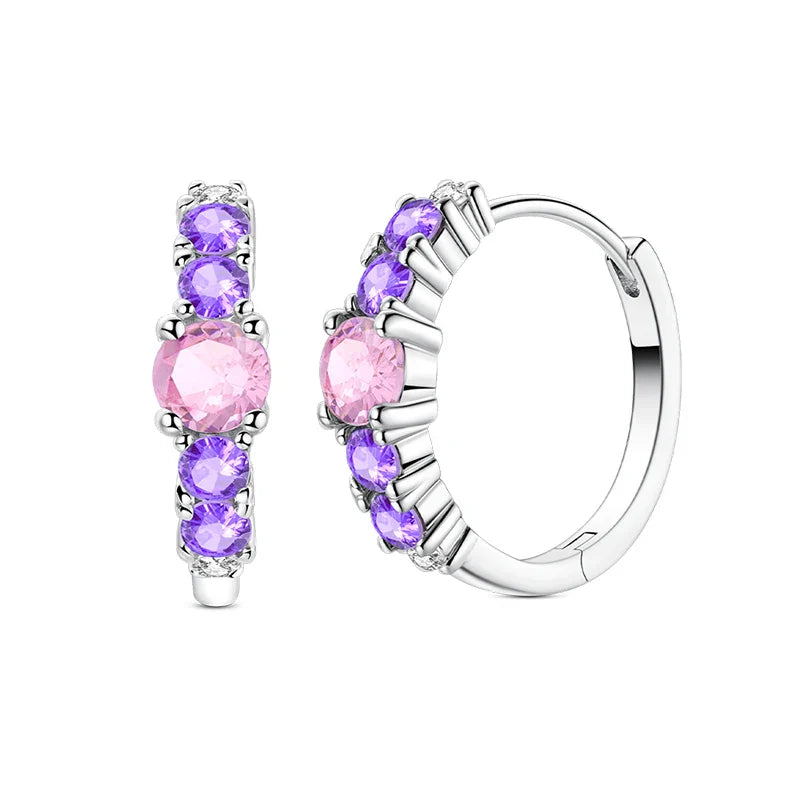 Colorful Butterfly Bee Ladybug Rainbow Flower Earrings in 925 Sterling Silver for Women Fashion Jewelry Gifts