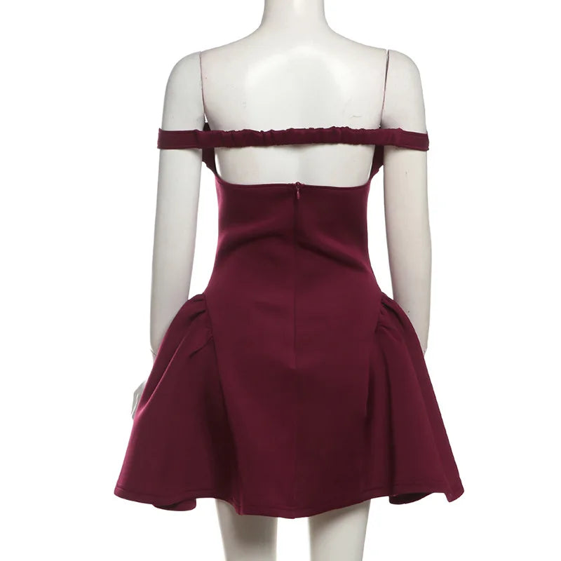 Strapless Backless Party Dress Mini A Line Bodycon Dress