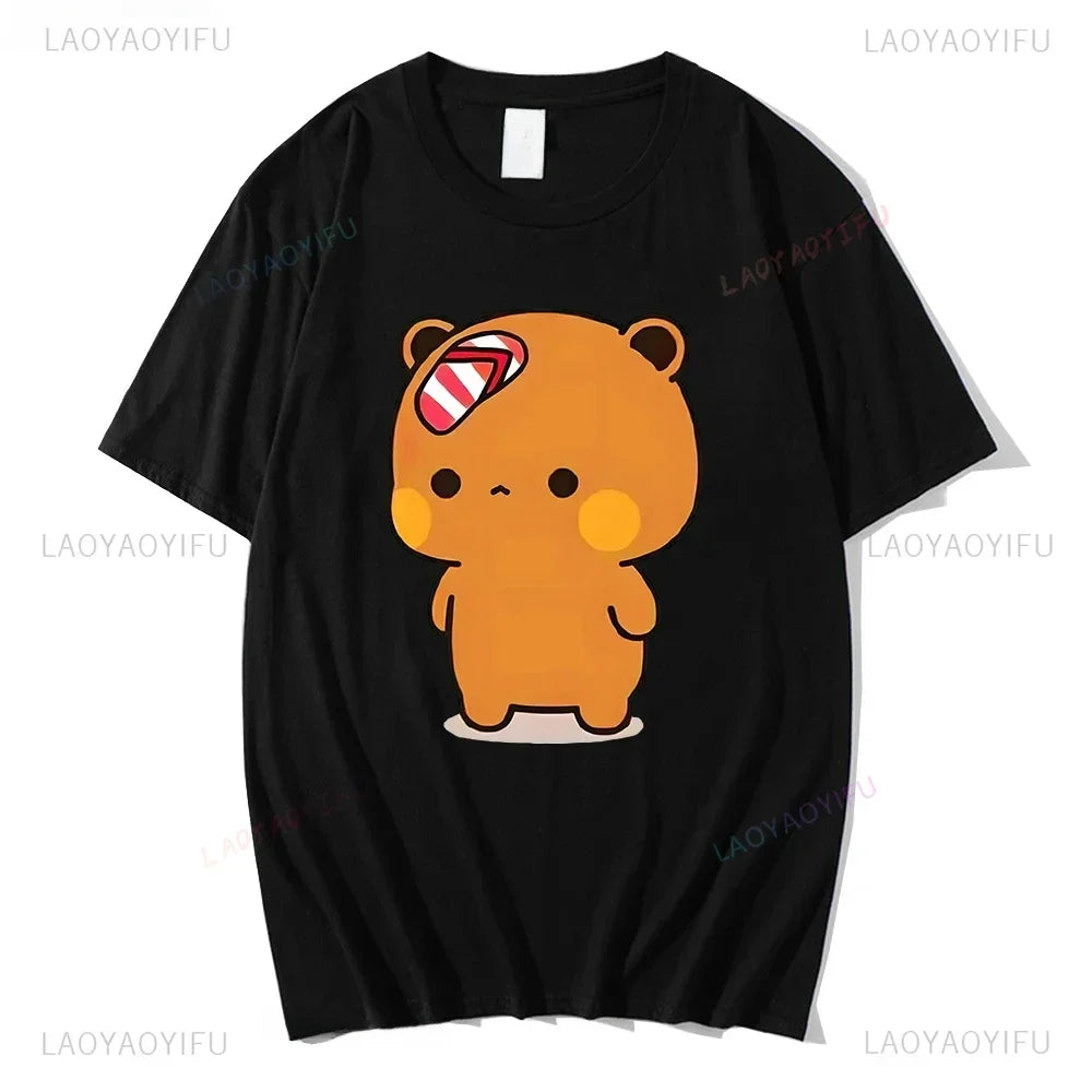 Couple Summer T-Shirt with Fun Flip-Flops Design for Teasing and Playful Moments