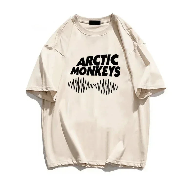 Arctic Monkeys Graphic T Shirt for Women Casual Manga Style White Tee
