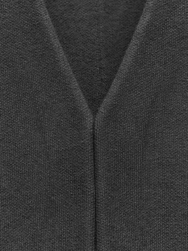 Women's Knit Tailored Cardigan and Skirt Set V-Neck Long Sleeve Jacket with High Waist Elastic A-Line Mini Skirt Stylish Two-Piece Outfit