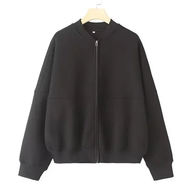 Autumn Women's Thick Hoodie Coat with Drawstring High Waist Loose Casual Pants Set Soft Fleece Lined Streetwear