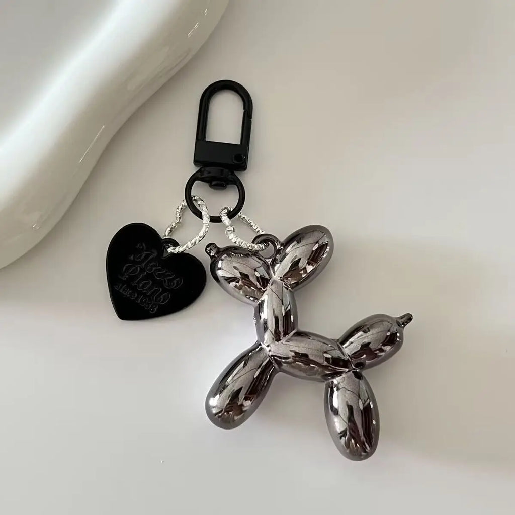 Punk Y2K Balloon Dog Keychain for Women Stylish Bag Pendant Jewelry Accessory