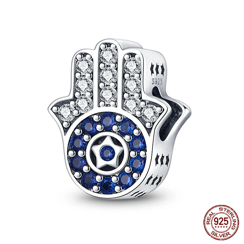 925 Silver Devil's Eye Charms Beads for Women DIY Jewelry Making