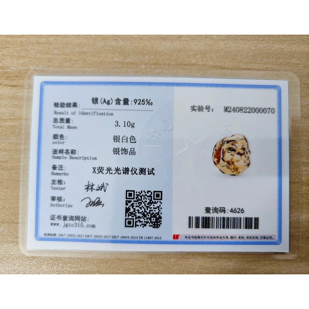 S925 Silver Simba Beads Charms for DIY Bracelet Jewelry Accessories