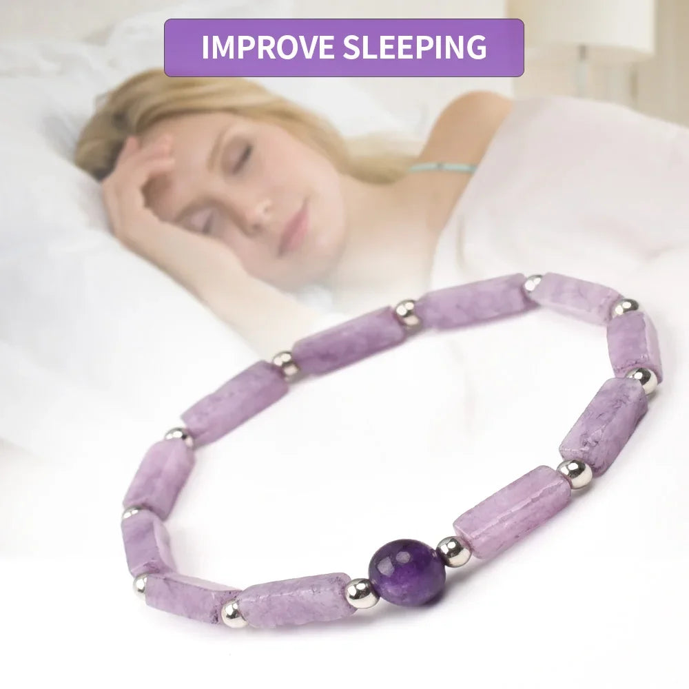 Natural Amethyst Slimming Bracelet for Women with Healing Energy for Weight Loss and Fatigue Relief