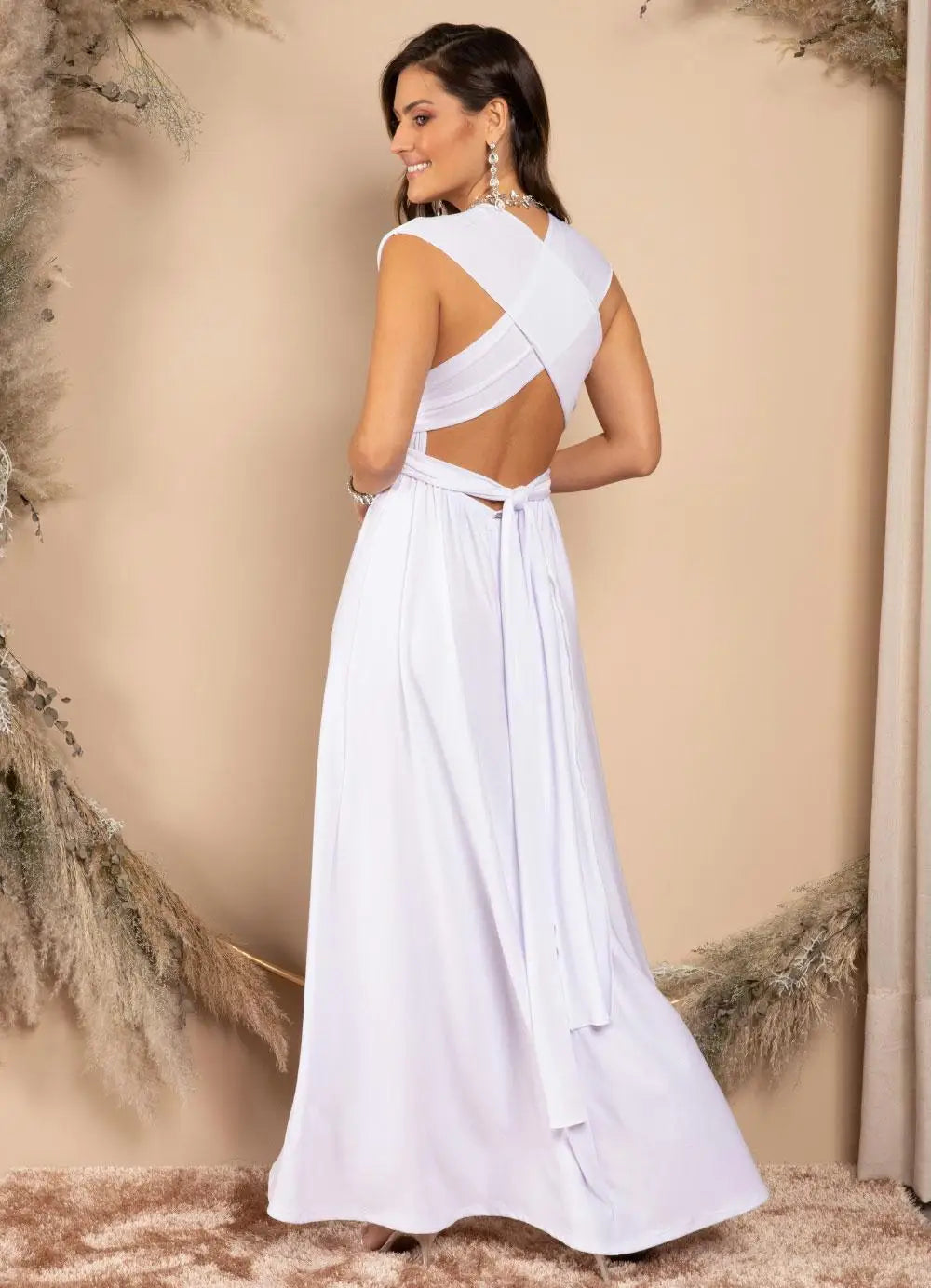 Multiway Wrap Convertible Boho Maxi Red Party Dress