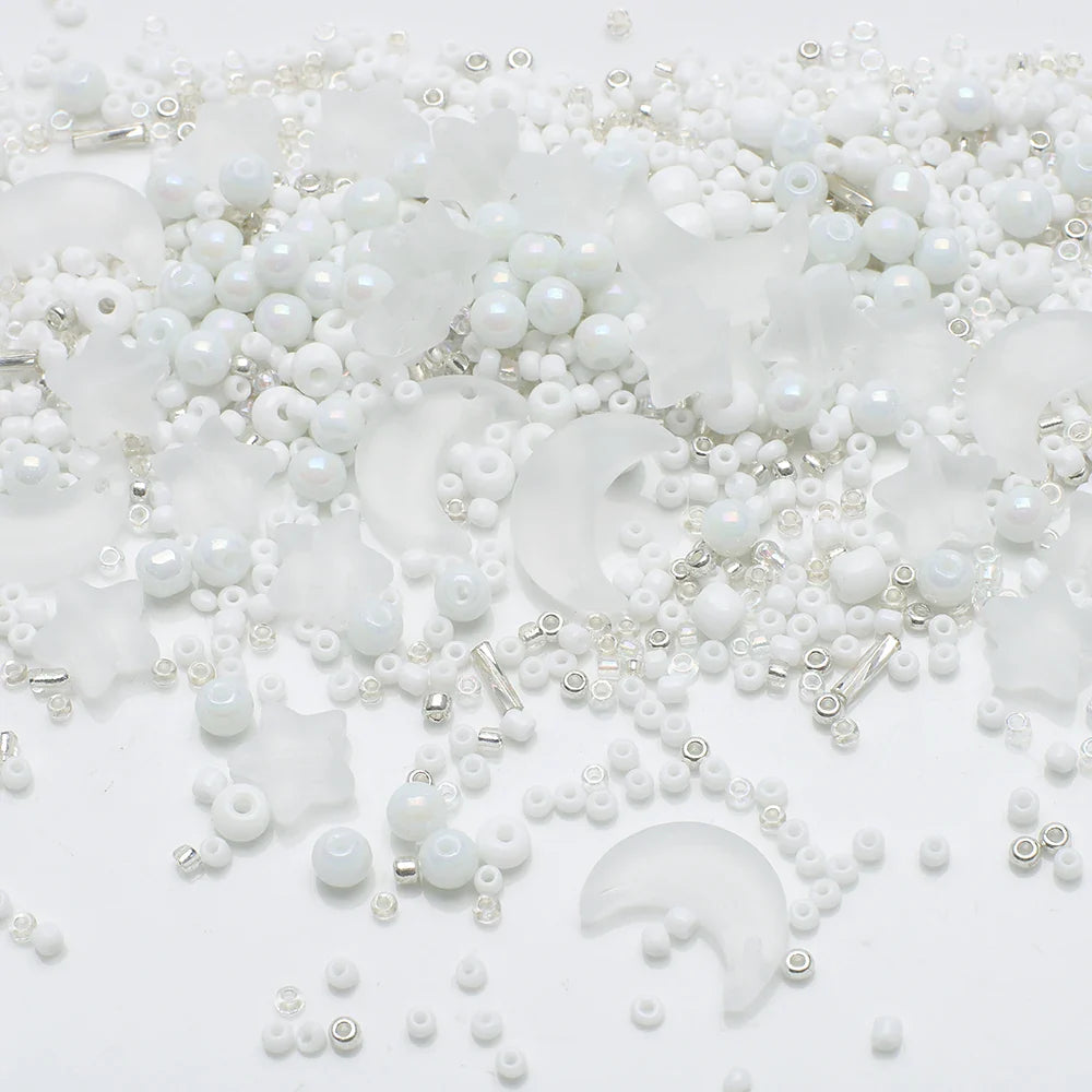 Mixed Star and Moon Crystal Glass Beads for DIY Jewelry Making Craft Bracelets Necklaces and Earrings