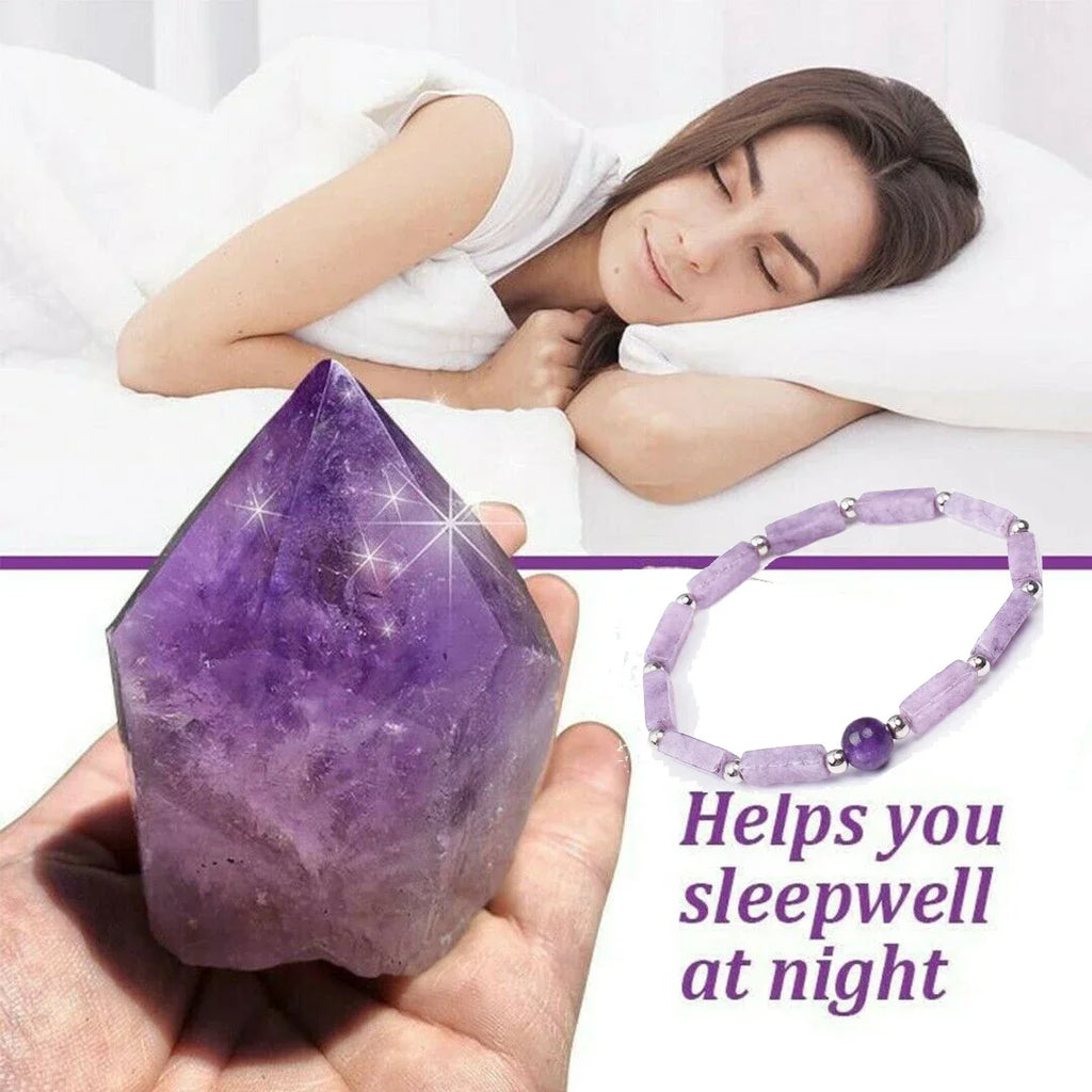 Natural Amethyst Slimming Bracelet for Women with Healing Energy for Weight Loss and Fatigue Relief