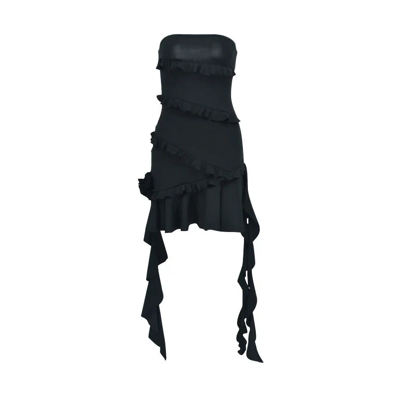 Strapless Mini Dress Off Shoulder A Line Party Dress