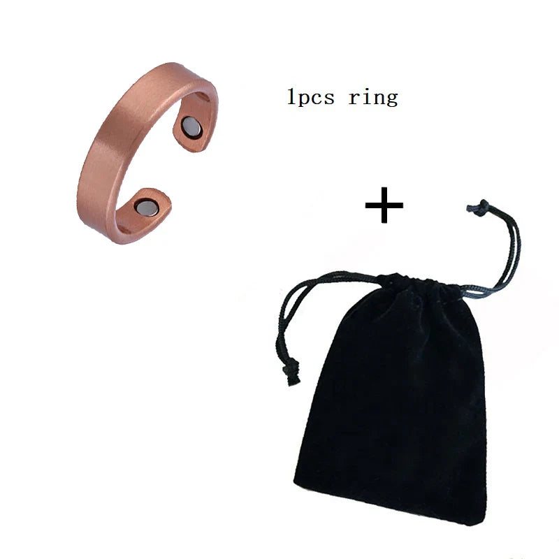 Handmade Solid Copper Bracelet and Ring Set for Arthritis Relief and Health Benefits